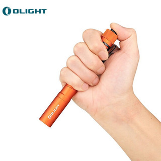 OLIGHT 傲雷 i5T Plus小型强光手电筒 便携户外家用防水超亮长续航 橙色双螺旋纹（冷白光）