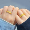 瑞诺（Ruinuo）黄金戒指男女款一对戒子999足金素圈指环订婚戒新年 磨砂戒指一对价/重约6.87克 磨砂戒指一对价/重约7.31克