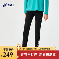 ASICS 亚瑟士 童装2024春季女儿童柔软舒适打底裤云感高弹legging 001黑色 140cm