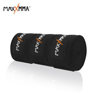 MaxxMMA拳击绷带运动散打缠手带绑带泰拳搏击绑手带护手绑带3米黑色