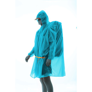 三峰出 三峰雨衣 三峰户外登山徒步 轻量化 男女通用雨衣 袖子款 宝石蓝 15D涂硅面料