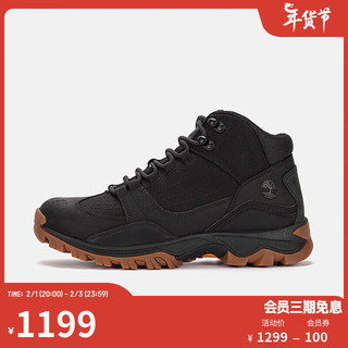 Timberland 官方男鞋徒步中帮靴24春新款户外耐磨|A68MR A68MRW/黑色 4