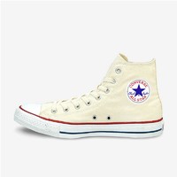 匡威（Converse）帆布运动鞋高帮休闲鞋经典男女板鞋全明星 ALLSTARHI WH-米色 235mm