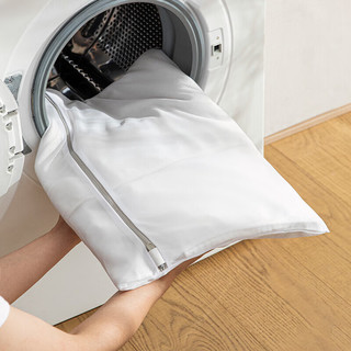 霜山SHIMOYAMA洗衣袋洗衣机网袋家用护洗袋衣物防变形网兜收纳袋 横开口箱型-黑色(细网眼1个入)