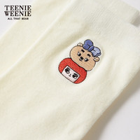 Teenie Weenie小熊卡通袜子女2024春夏新款女袜 象牙白 FRE