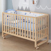 牧童坊婴儿床拼接大床实木bb床新生儿儿童床可移动摇篮床宝宝床