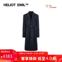 HELIOT EMIL 女士长款羊毛风衣外套  W01008W01  黑38 送女友