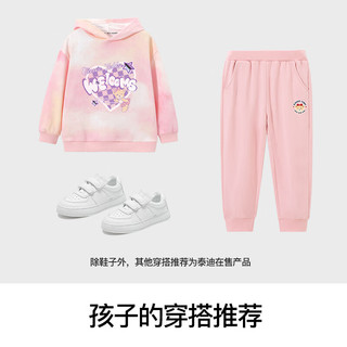 Classic Teddy精典泰迪女童卫衣儿童连帽上衣中大童装春季套头衣服春装 粉色紫色星星 90