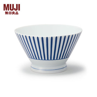 无印良品MUJI 波佐见烧 饭碗 碗餐具 瓷碗 斗笠碗 家用 木贼草纹 口径12.5cm