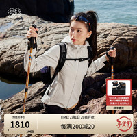 KOLON SPORT/可隆软壳夹克 女子户外休闲防风登山防泼水连帽外套 LKJK4MNT86-PE 杏色 160/S