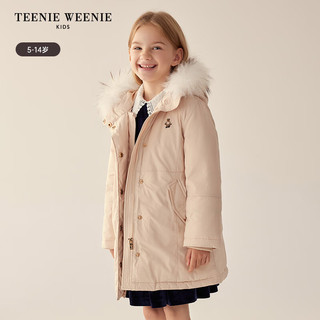Teenie Weenie Kids小熊童装女童防风防泼水羽绒服 米色 110cm