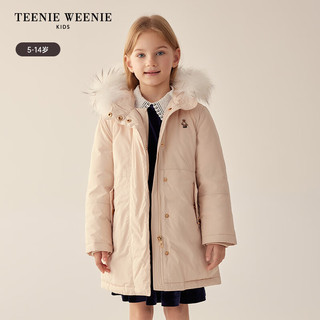 Teenie Weenie Kids小熊童装女童防风防泼水羽绒服 米色 110cm