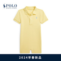 Polo Ralph Lauren 拉夫劳伦 婴童 24年春棉质Polo短连衣裤RL41174 700-黄色 3M