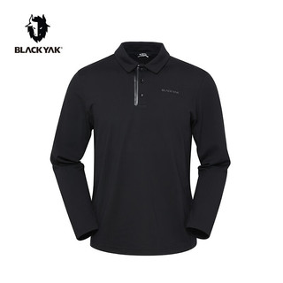 BLACK YAK 布来亚克 保暖高弹长袖T恤秋冬半拉链上衣FJM323 兰色 男款XL180/96A