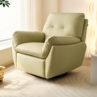全友家居 沙发科技布功能沙发客厅单人位手动沙发布艺单椅家具102928A 【青草绿丨手动款】功能布艺单椅