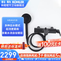 科勒（KOHLER） 挂墙式浴缸花洒套餐利奥龙头组合R72319T-4-CP 花洒72319T-4-BL