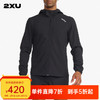 2XU Aero系列运动夹克外套男士防水防风防雨速干户外开衫春秋连帽 黑色/银色反光