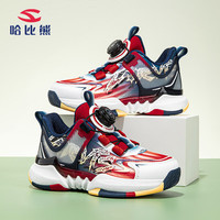 哈比熊（HOBIBEAR）童鞋儿童运动鞋春秋男童篮球鞋网面女童休闲鞋JD72S81蓝红34码