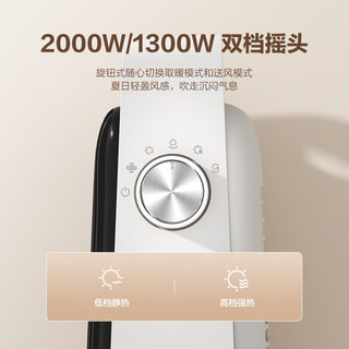 格力（GREE）【远距送暖】取暖器家用暖风机电暖器热风摇头电暖风电暖扇轻音低耗 NFTA-X6020b