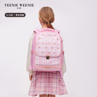Teenie Weenie Kids小熊童装24早春男女童大容量翻盖双肩书包 粉色 S