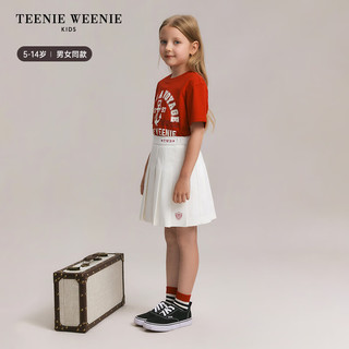 Teenie Weenie Kids小熊童装24春夏男女童宽松落肩舒适百搭T恤 红色 110cm