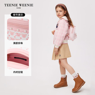 Teenie Weenie Kids小熊童装24春季女童经典满印休闲双肩背包 粉色 FRE