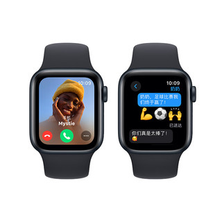 Apple/苹果 Watch SE 2023款智能手表GPS款40毫米午夜色铝金属表壳午夜色运动型表带M/L MR9Y3CH/A