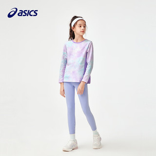 asics/亚瑟士童装24年春季男女童索罗娜炫彩渐变印花运动T恤 508紫色 140cm