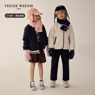 Teenie Weenie Kids小熊童装男女童休闲保暖护耳鸭舌帽 粉色 M
