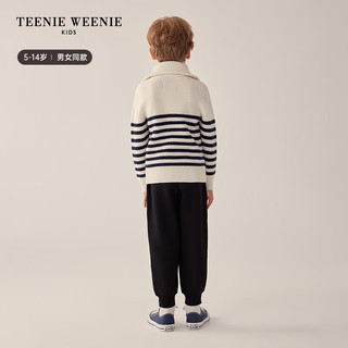 Teenie Weenie Kids小熊童装24早春男女童高领套头半拉链毛衣 白色 110cm