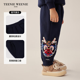 Teenie Weenie Kids小熊童装24早春男宝宝龙年红色加绒运动裤 红色 100cm