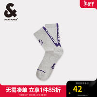 杰克琼斯 杰克·琼斯（JACK&JONES）春季NBA联名湖人队舒适百搭潮撞色灰色中筒袜子男袜22411Q022 G41 浅花灰色 M
