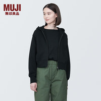 无印良品 無印良品 MUJI 女式 紧密编织 拉链衫 连帽卫衣 短款 新款