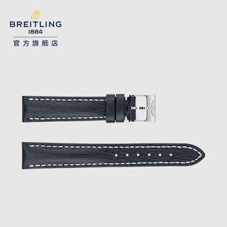 百年灵（BREITLING）一体式舒适牛皮表带（不含表扣) 黑色Novonappa小牛皮435X