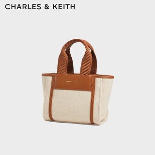 CHARLES & KEITH CHARLES&KEITH通勤手提包菜篮子包托特包女CK2-30782219 Cognac浅褐色 S