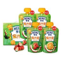 Heinz 亨氏 婴儿无添加水果泥果汁泥宝宝辅食泥120g*14袋