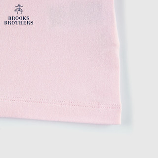 布克兄弟（BrooksBrothers）女士24早春棉质圆领针织衫短袖T恤 B655-深粉色 XL