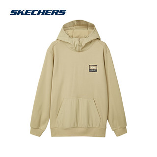 斯凯奇（Skechers）舒适版型加绒针织连帽卫衣L423U065 爱尔兰奶油色/028R M