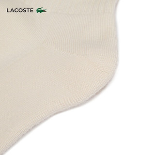 LACOSTE法国鳄鱼男女同款24春季舒适柔软中筒袜袜子|RA2062 IIT/米色 35/38