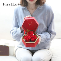 PLUS会员：FirstLove 红色玫瑰永生花礼盒