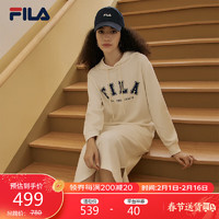 FILA 斐乐连帽连衣裙运动休闲显瘦打底宽松卫衣裙 170/88A/L