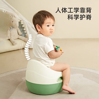 可优比儿童马桶坐便器小孩厕所便盆 【PP硬垫】橄榄绿