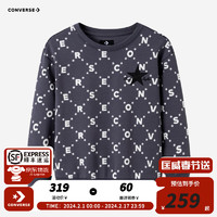 Converse匡威童装男童女童冬季加绒卫衣2023儿童上衣CNVN-FW-F168 深灰色 165/84