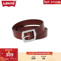 Levi's李维斯24春季女士牛皮革皮带简约百搭腰带 干邑色 85