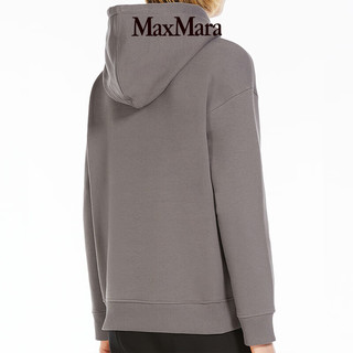 Max Mara MaxMara 2024早春女装针织徽标印花连帽卫衣9921014106 浅灰色 S