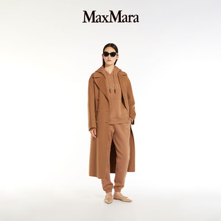 Max Mara MaxMara 2024早春女装针织徽标印花连帽卫衣9921014106 棕色 M