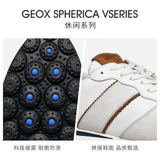 GEOX杰欧适男鞋2024年早春拼色休闲鞋SPHERICA VSERIES U3612A 白色/琥珀色C1216 44