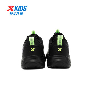 特步儿童童鞋男中大童跑步系列旋钮扣加绒保暖运动跑鞋