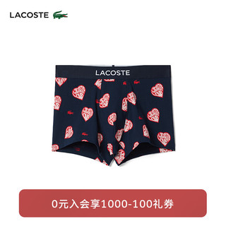 LACOSTE法国鳄鱼男士秋季时尚潮流舒适居家平角裤内裤5H0872 LAW/深蓝色 M/170