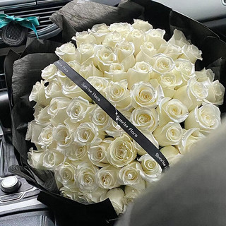 冉子花坊 鲜花速递11朵香槟玫瑰花束爱人全国花店同城配送 99朵白玫瑰花束